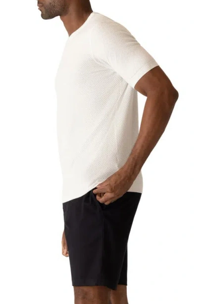 Deke Modern Texture Knit T-shirt In Neutral