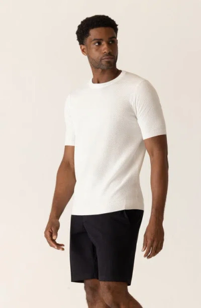 Deke Modern Texture Knit T-shirt In Neutral