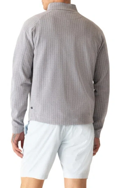 Deke Stratluxe Jersey Quarter Zip Pullover In Gray