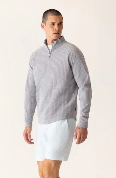 Deke Stratluxe Jersey Quarter Zip Pullover In Gray