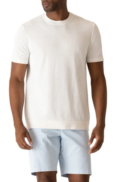 Deke Modern Texture Knit T-shirt In White
