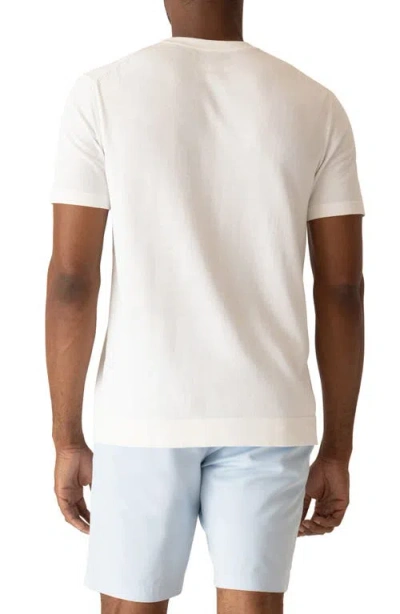 Deke Modern Texture Knit T-shirt In White