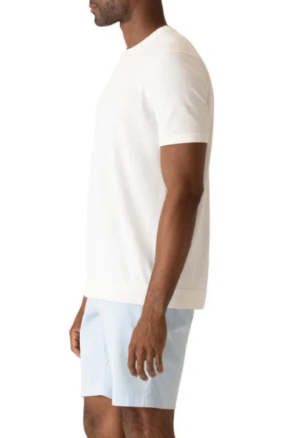 Deke Modern Texture Knit T-shirt In White