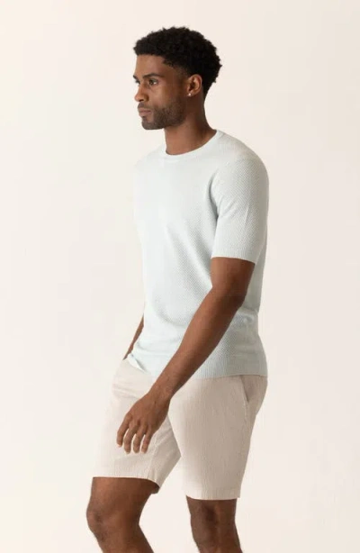 Deke Modern Texture Knit T-shirt In White