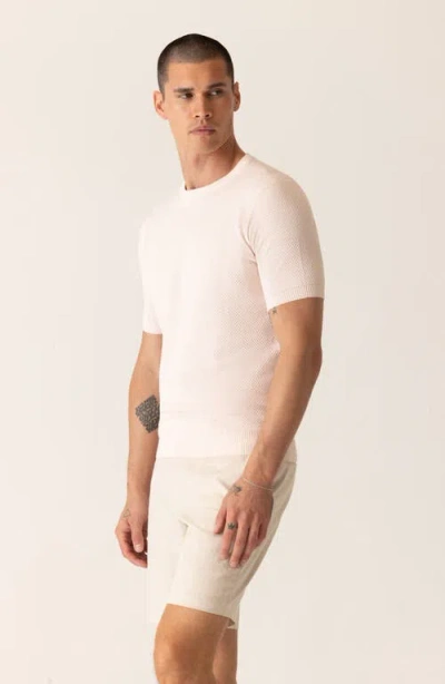 Deke Modern Texture Knit T-shirt In Neutral