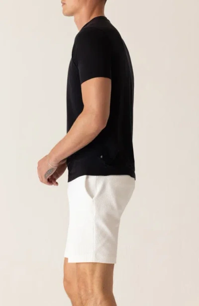 Deke Modern Knit Crewneck T-shirt In Black