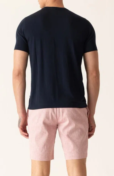 Deke Modern Texture Knit T-shirt In Blue