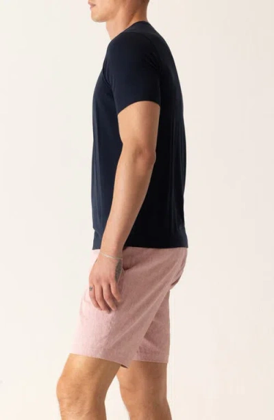 Deke Modern Texture Knit T-shirt In Blue