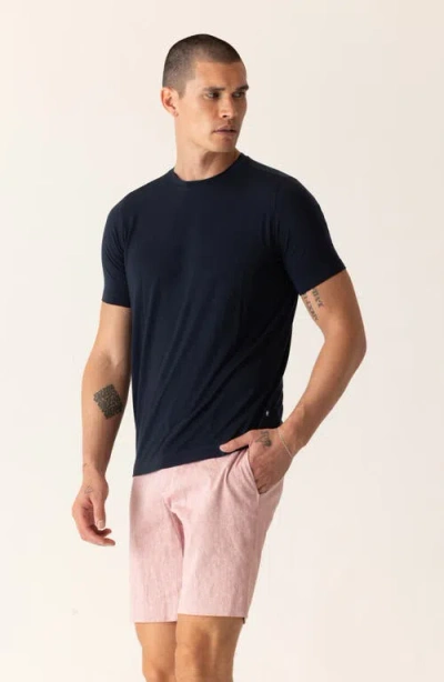 Deke Modern Texture Knit T-shirt In Blue