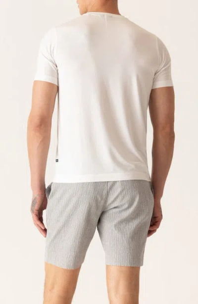 Deke Modern Texture Knit T-shirt In White