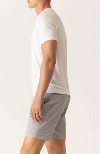 Deke Modern Texture Knit T-shirt In White