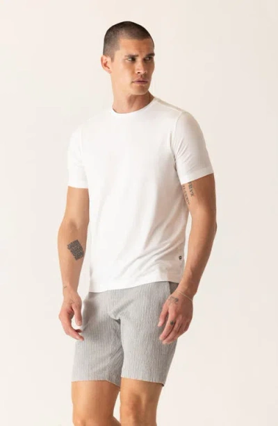 Deke Modern Texture Knit T-shirt In White