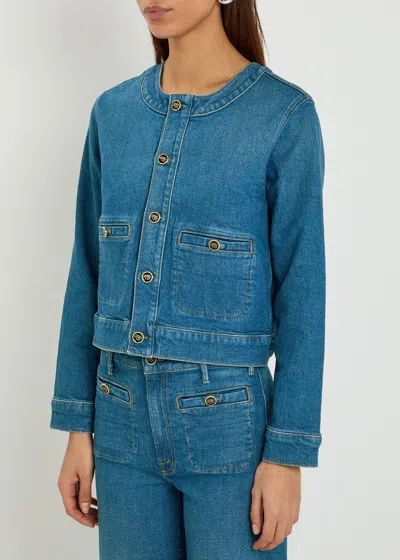 Mother Stashed Picky Jacket In Whisk Me Away In Blue