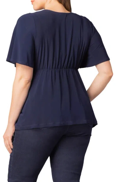 Kiyonna Abby Twist Front Top In Multi