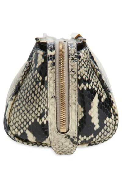Khaite Donna Snakeskin Embossed Evening Clutch In Neutral