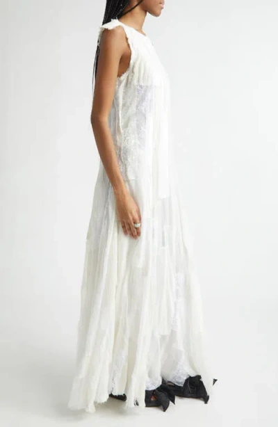 Collina Strada Primrose Patchwork Maxi Dress In White