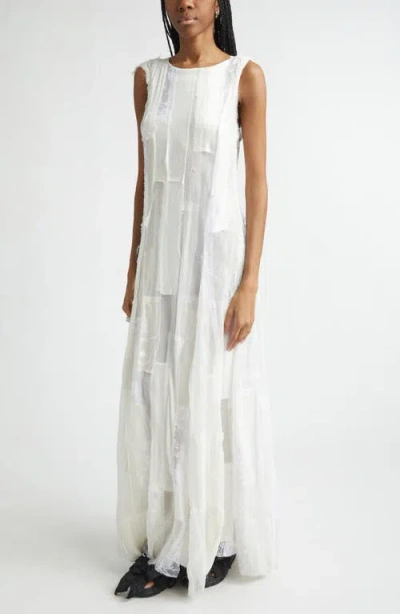 Collina Strada Primrose Patchwork Maxi Dress In White