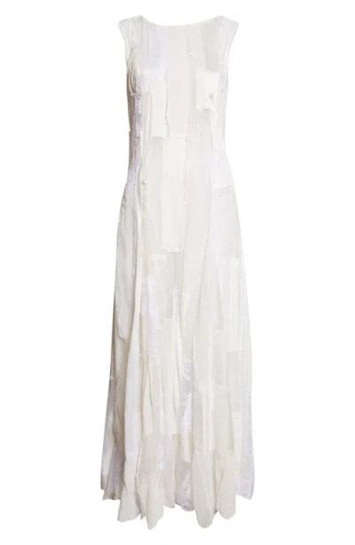 Collina Strada Primrose Patchwork Maxi Dress In White