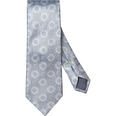 Eton Medallion Silk Classic Tie In Gray