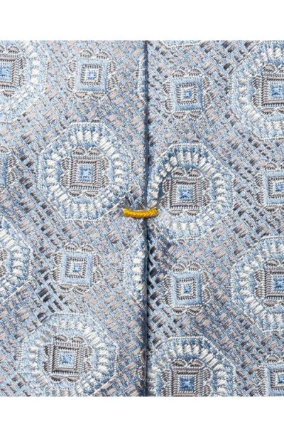 Eton Medallion Silk Classic Tie In Gray