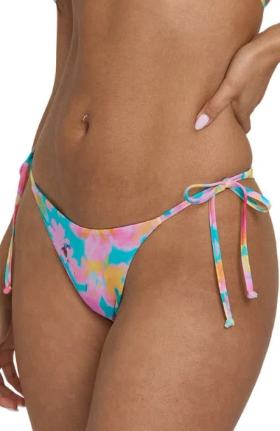 Billabong Pipe Dreams Tie Side Maya Bikini Bottoms In Multi