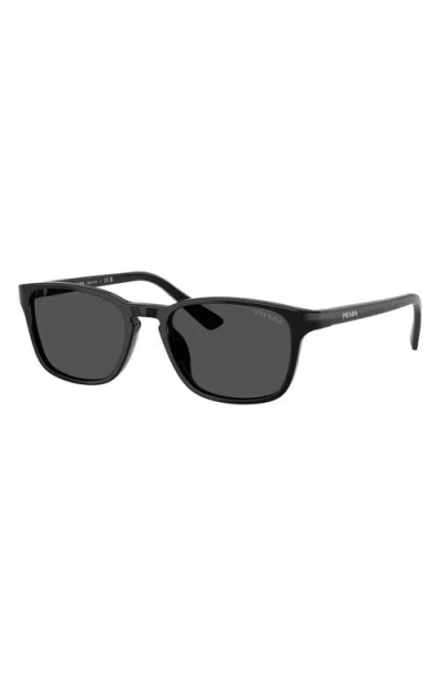Prada 0pr D13su Rectangular Frame Acetate Sunglasses In Black