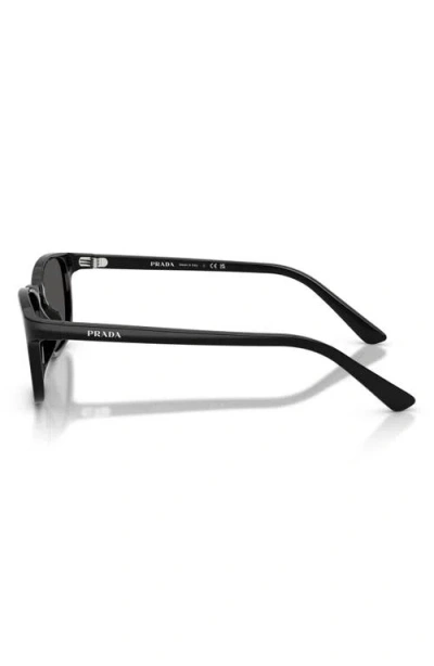Prada 0pr D13su Rectangular Frame Acetate Sunglasses In Black