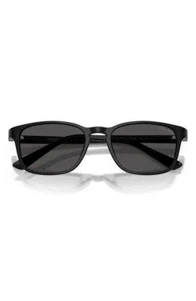 Prada 0pr D13su Rectangular Frame Acetate Sunglasses In Black