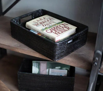 Artifacts Trading Company ™ Artifacts Rattan Rectangular Storage Basket With Rounded Corners In Brown