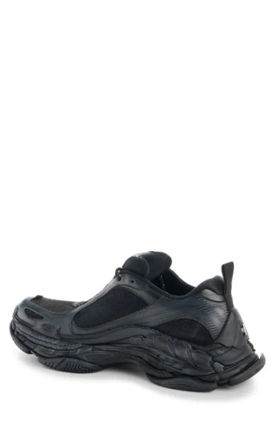Balenciaga Black Polyester Athletic Sneakers In Black