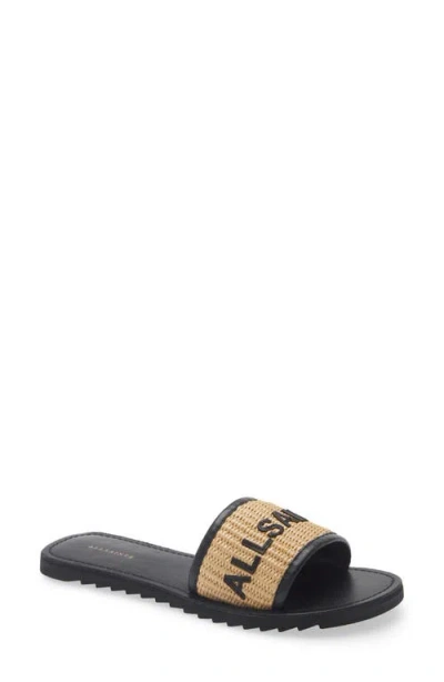 Allsaints Hoxton Single Strap Sliders In Multi