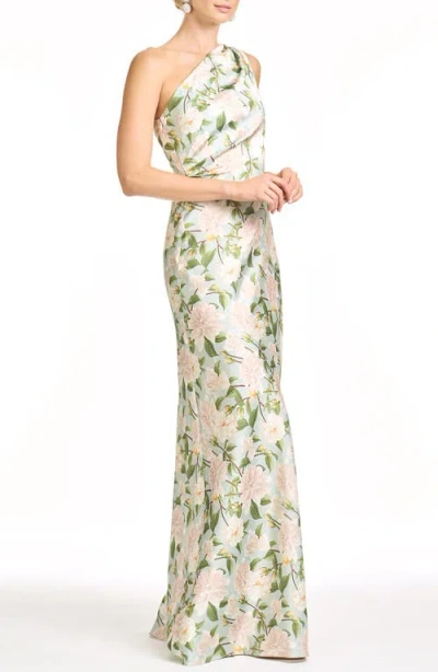 Sachin & Babi Sachin And Babi Delphine One Shoulder Gown In Multi