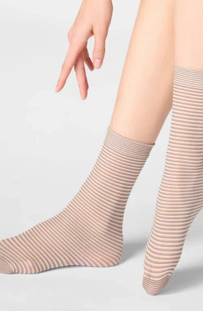 Oroblu Assorted 2-pack Sheer Crew Socks In Brown
