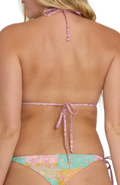 Billabong Reversible Multifit Triangle Bikini Top In Multi