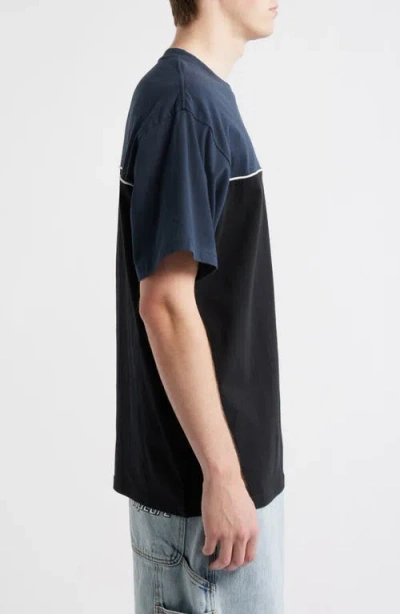 Rip Curl Halfa Panel Cotton T-shirt In Blue