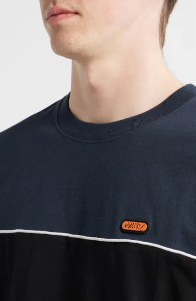 Rip Curl Halfa Panel Cotton T-shirt In Blue