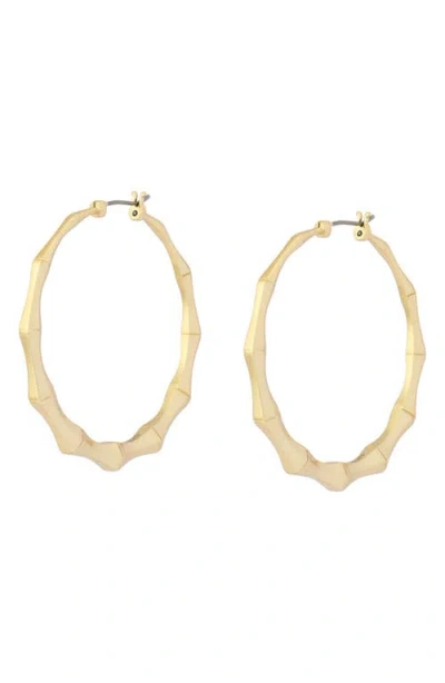 Allsaints Medium Angular Hoop Earrings In Gold