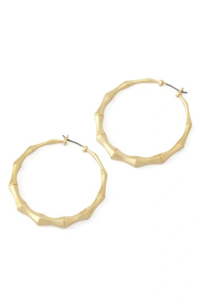 Allsaints Medium Angular Hoop Earrings In Gold