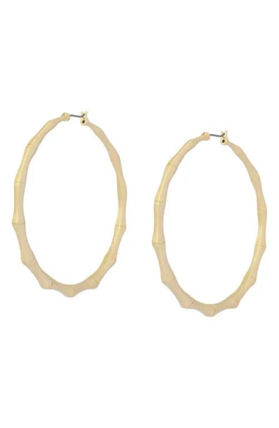 Allsaints Large Angular Hoop Earrings In Gold