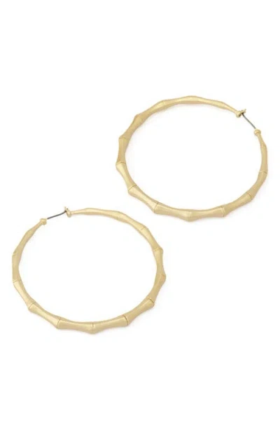 Allsaints Large Angular Hoop Earrings In Gold