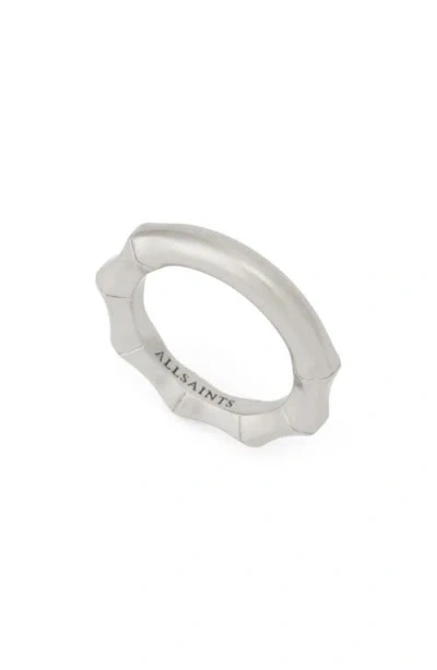 Allsaints Angular Ring In Metallic