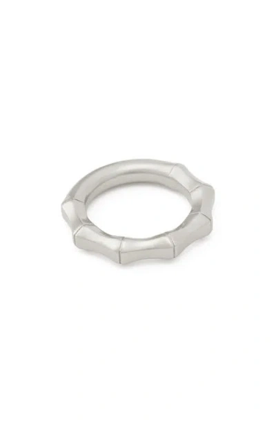 Allsaints Angular Ring In Metallic