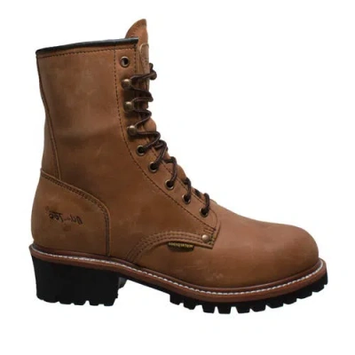 Adtec 9" Waterproof Logger Boots In Brown