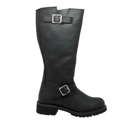 Ridetecs 16" Engineer Biker Boots In Black