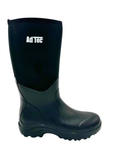 Tecs 16" Cement Rubber Soft Toe Boot In Black