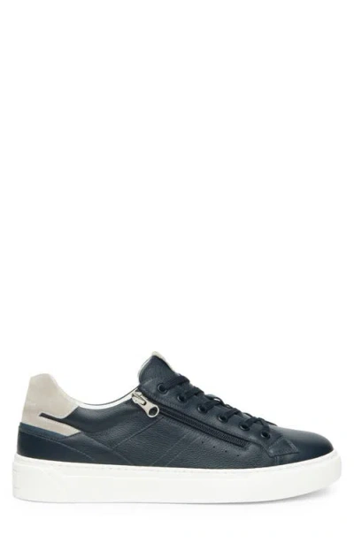 Nerogiardini Low Top Side Zip Sneaker In Blue
