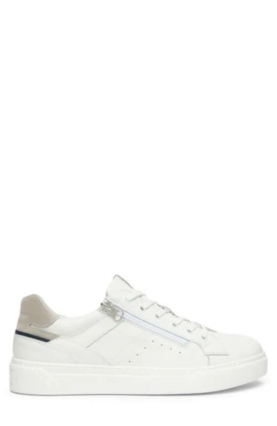 Nerogiardini Low Top Side Zip Sneaker In White