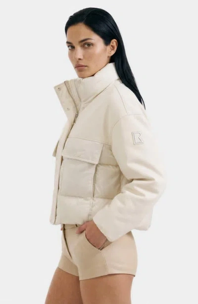 Rudsak Rome Mixed Media Down Jacket In White