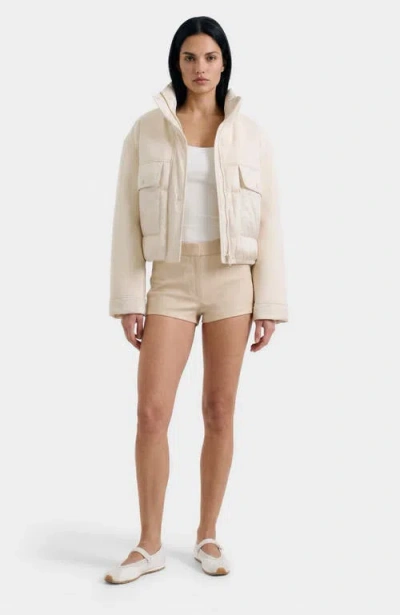 Rudsak Rome Mixed Media Down Jacket In White