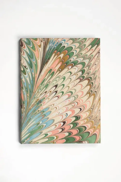 Inner Child Hand-marbled Picture Frame Folding Book In Multi